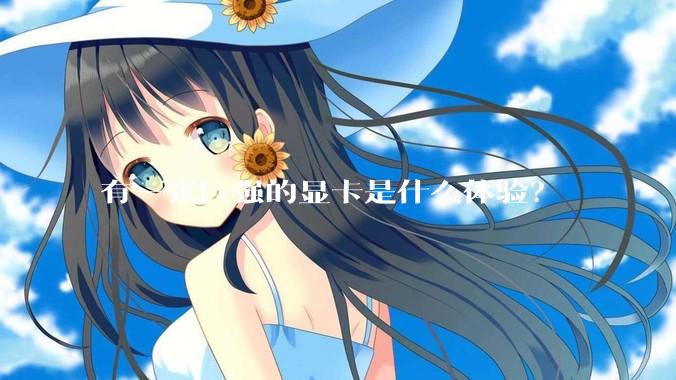 有一张巨强的显卡是什么体验？