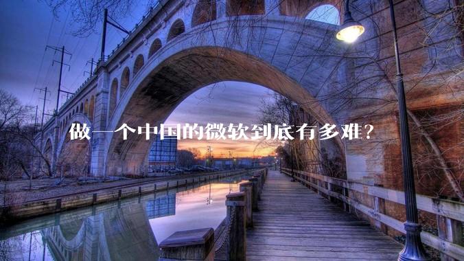 做一个中国的微软到底有多难？